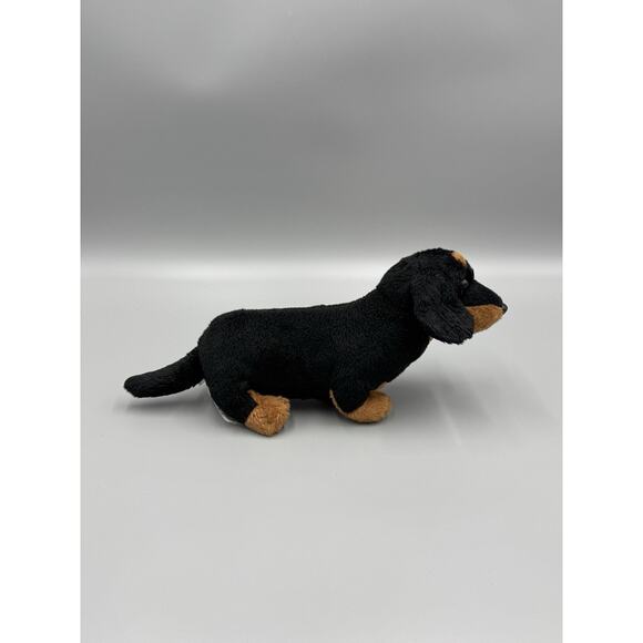 Animal Alley Dachshund Weiner Dog 12" Plush Black Brown Realistic Toys R Us - Picture 4 of 11